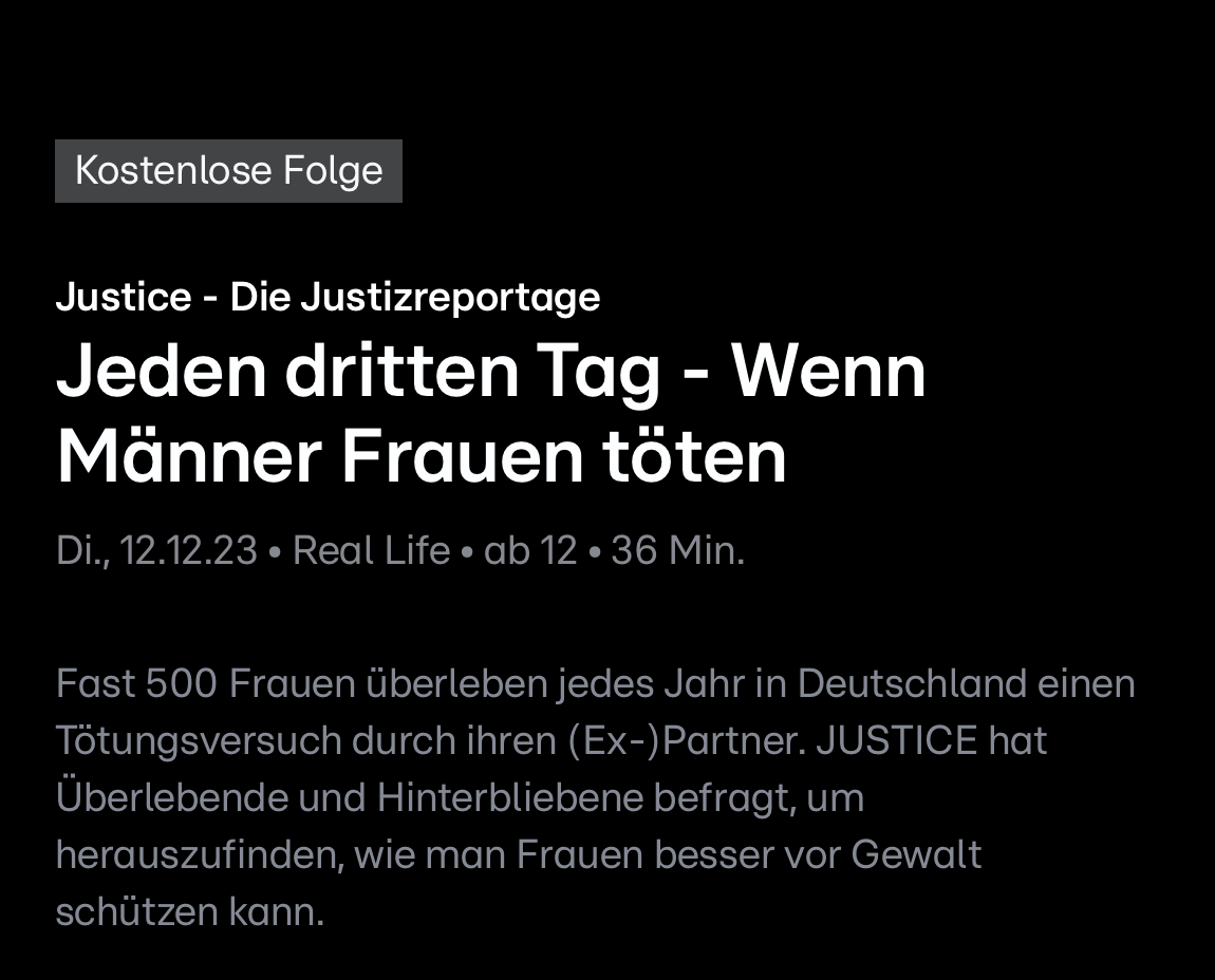 You are currently viewing 11.12.2023 Justice – Die Justizreportage